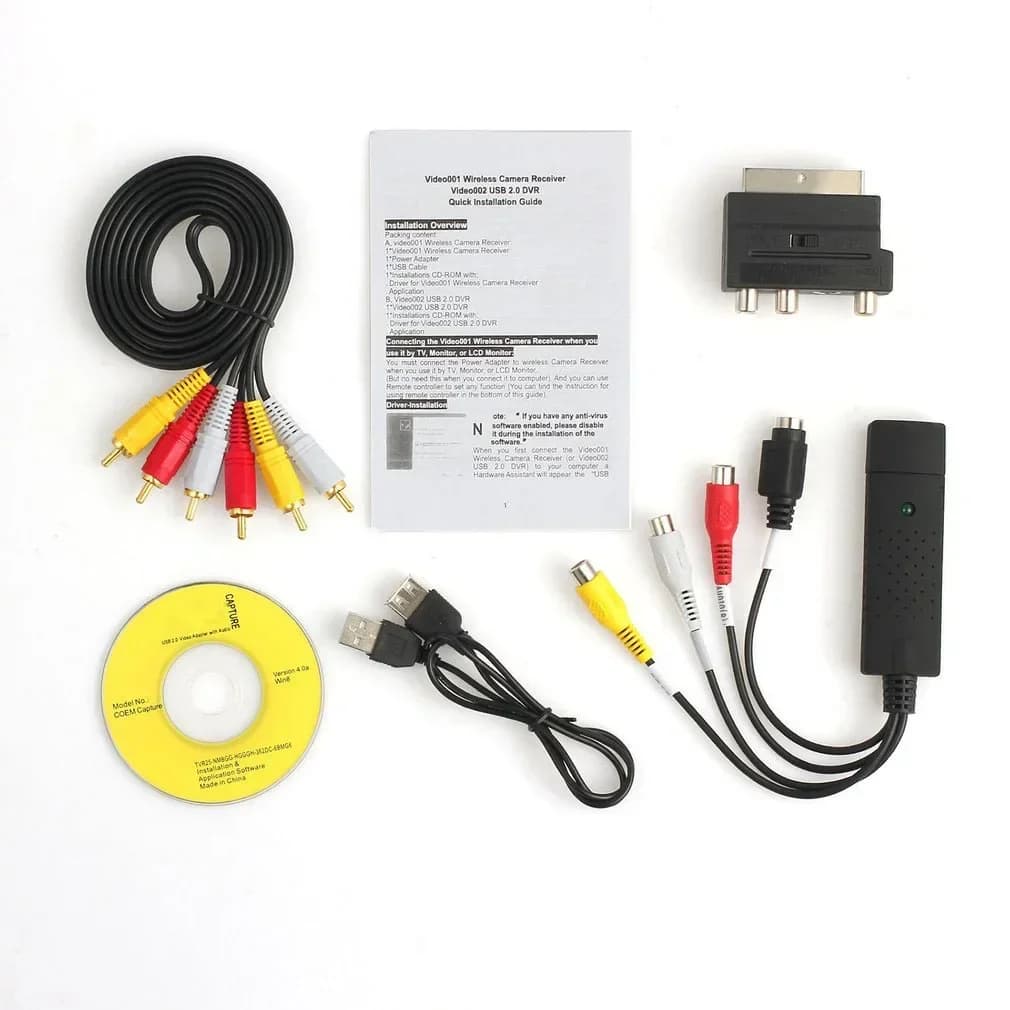 Scheda video Convertitore da USB 2.0 VHS a DVD Converti video analogico in formato digitale IPTV Audio Videogioco Scheda di acquisizione registrazione VHS