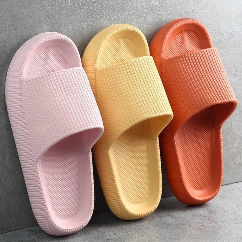 Women 2025 Summer EVA Thick Platform Slides Soft Sole Non Slip Indoor Bathroom Sandals