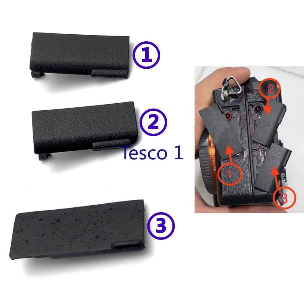 Nuovo USB/HDMI-compatibile MIC Cap Interfaccia Copertura In Gomma Spina In Pelle Per Sony Alpha ILCE-7M3 A7III A7M3 A7R3 A7RIII Parte Della Fotocamera