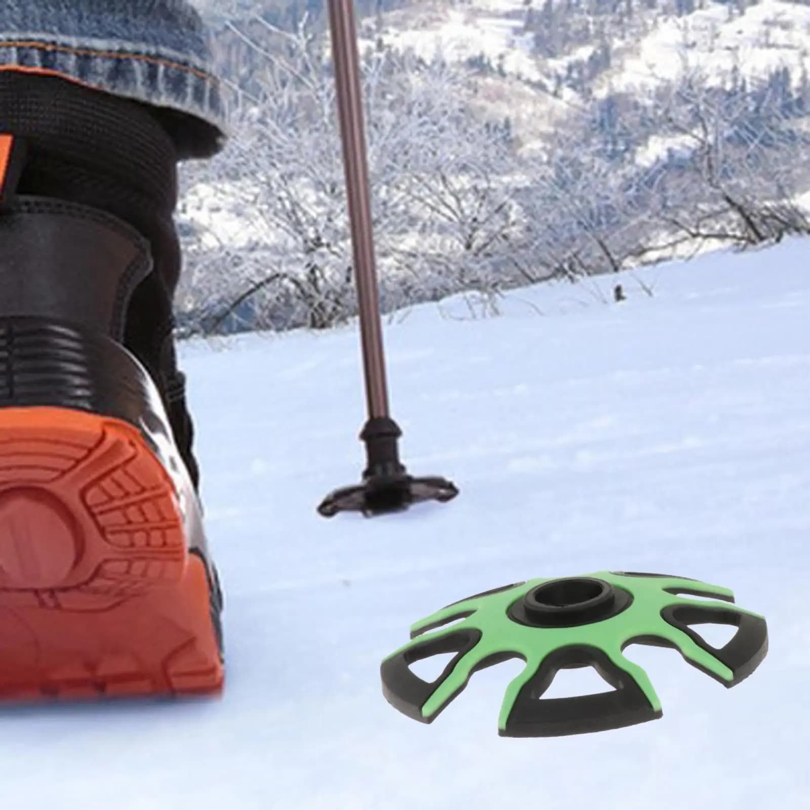 Trekking Stick Tip Protector Basket Outdoor Hiking Accessories Rubber Ski Snow Basket Equipment for Multi Terrain Trails