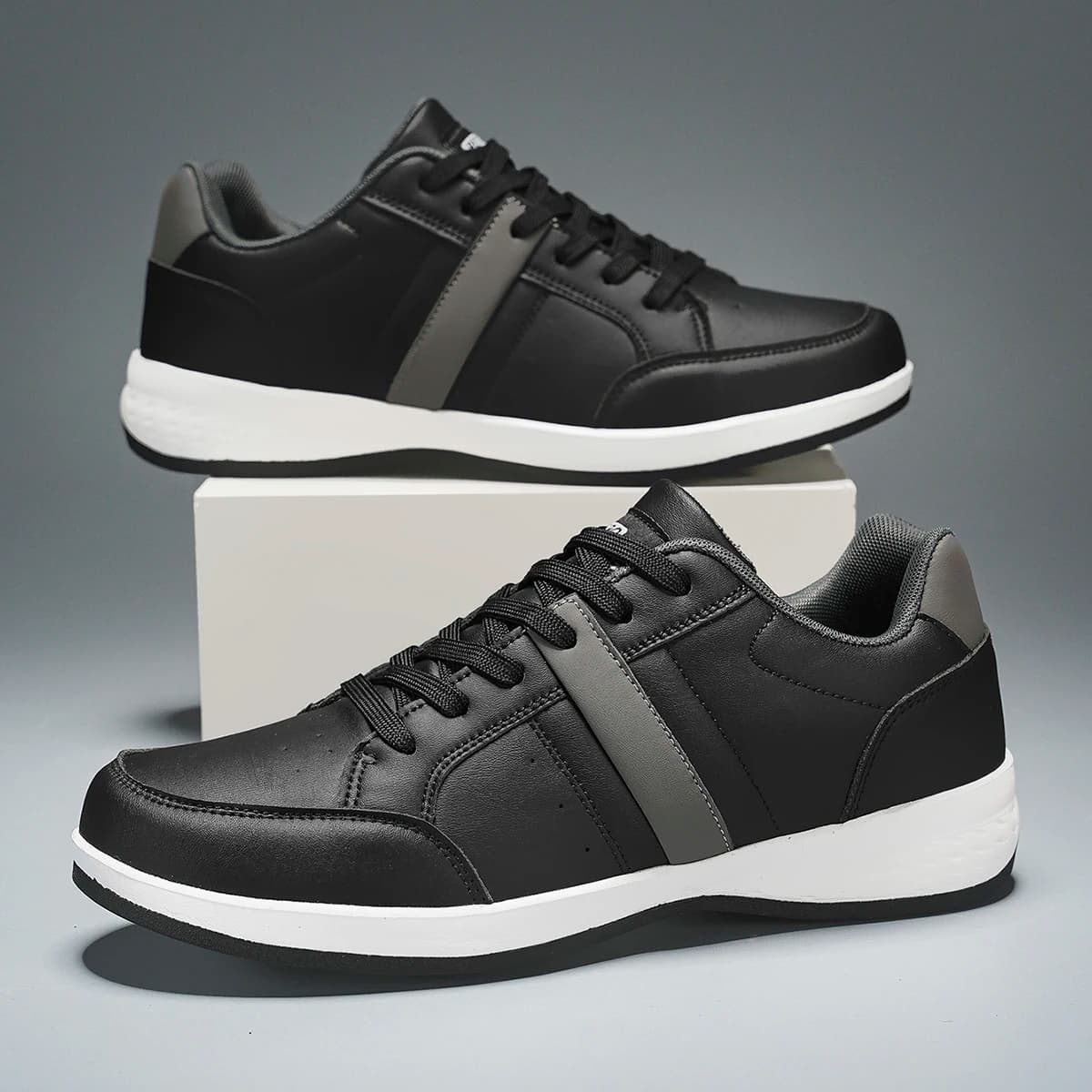 Men's Road Running Shoes, Retro Low-Top Training Shoes, Flexible Leather Uppers, Lightweight for Commuting, Casual Sports Shoes Suitable for Various Scenarios, Ideal for Commuting Use.