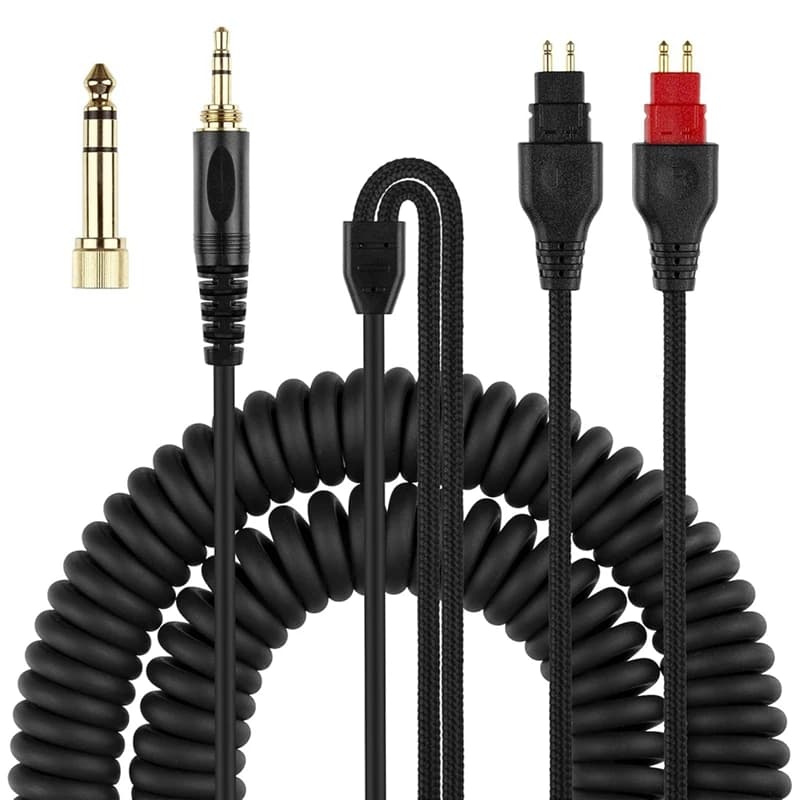 Cavo Audio per Cuffie FULL-HD580 HD600 HD650 HD565 HD58X, Cavo di Connessione a Molla, Cavo di Aggiornamento Avvolgibile