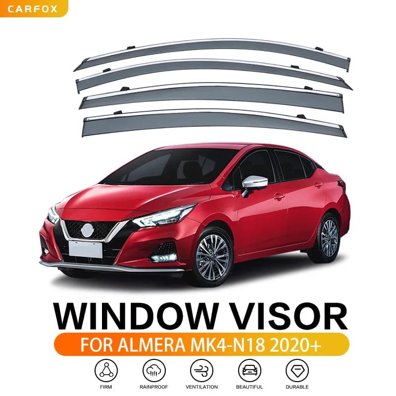 Per Nissan Almera 2012-2020 + Finestra di Automobile Visiera Tenda Shelter Parabrezza Finestrino Laterale Pioggia Parasole Accessori Auto Car Styling