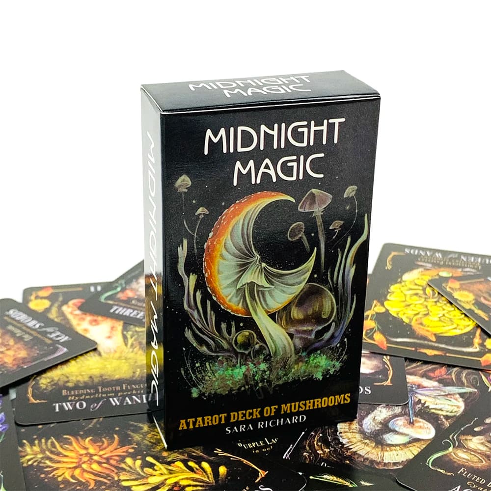 Mazzo di tarocchi magici di mezzanotte di funghi Carte A 78 mazzi Oracle Visioni inglesi Divinazione Edizione Borad Giocando a giochi Collezione