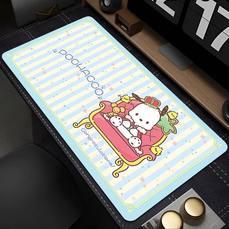 Tappetino per Mouse Anime Pochacco 90x40cm, Mousepad per Gamer, Ufficio, Laptop, Morbido Tappetino da Scrivania, Tappeto per Tastiera e Mouse