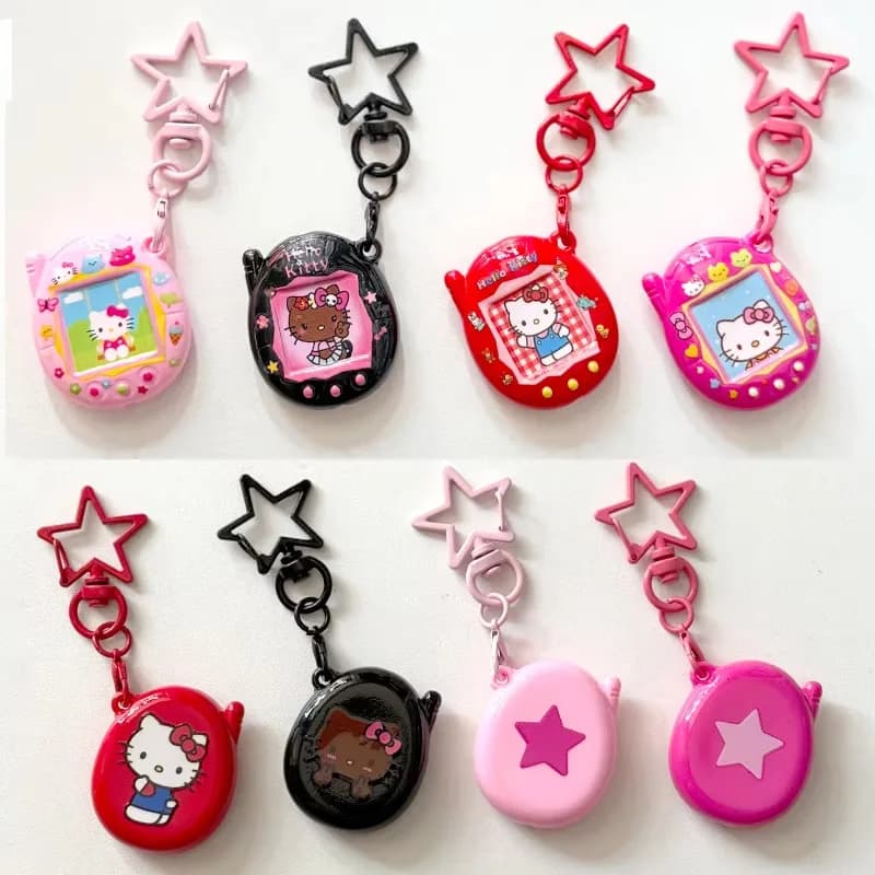 Portachiavi a Forma di Stella Hello Kitty Sanrio, Decorazione per Zaino, Tazza, Quaderno, Regalo di Compleanno per Coppie