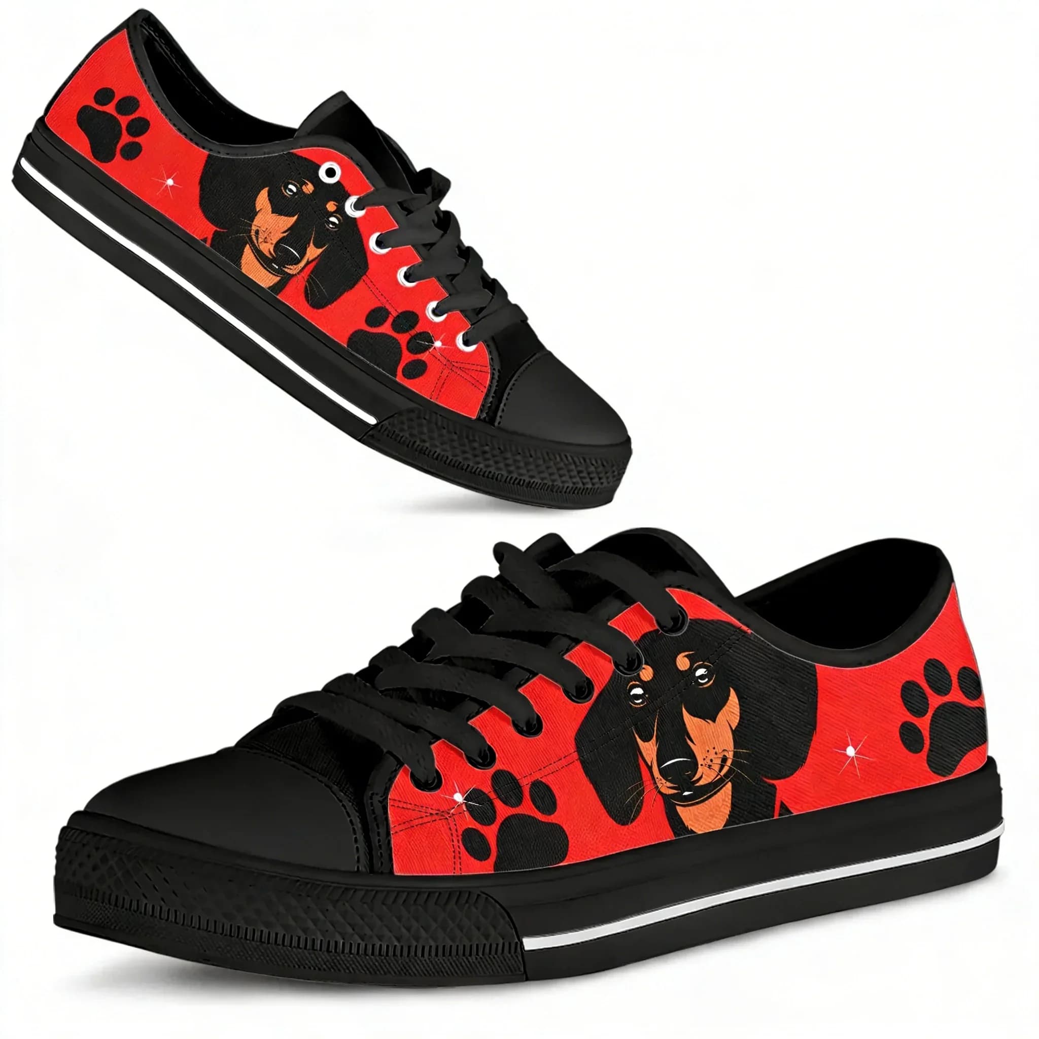Lovely Dachshund Lightweight Low Top Shoes Women Teenager Sneakers Canvas High Quality Sneaker Casual Customized Couple Shoe