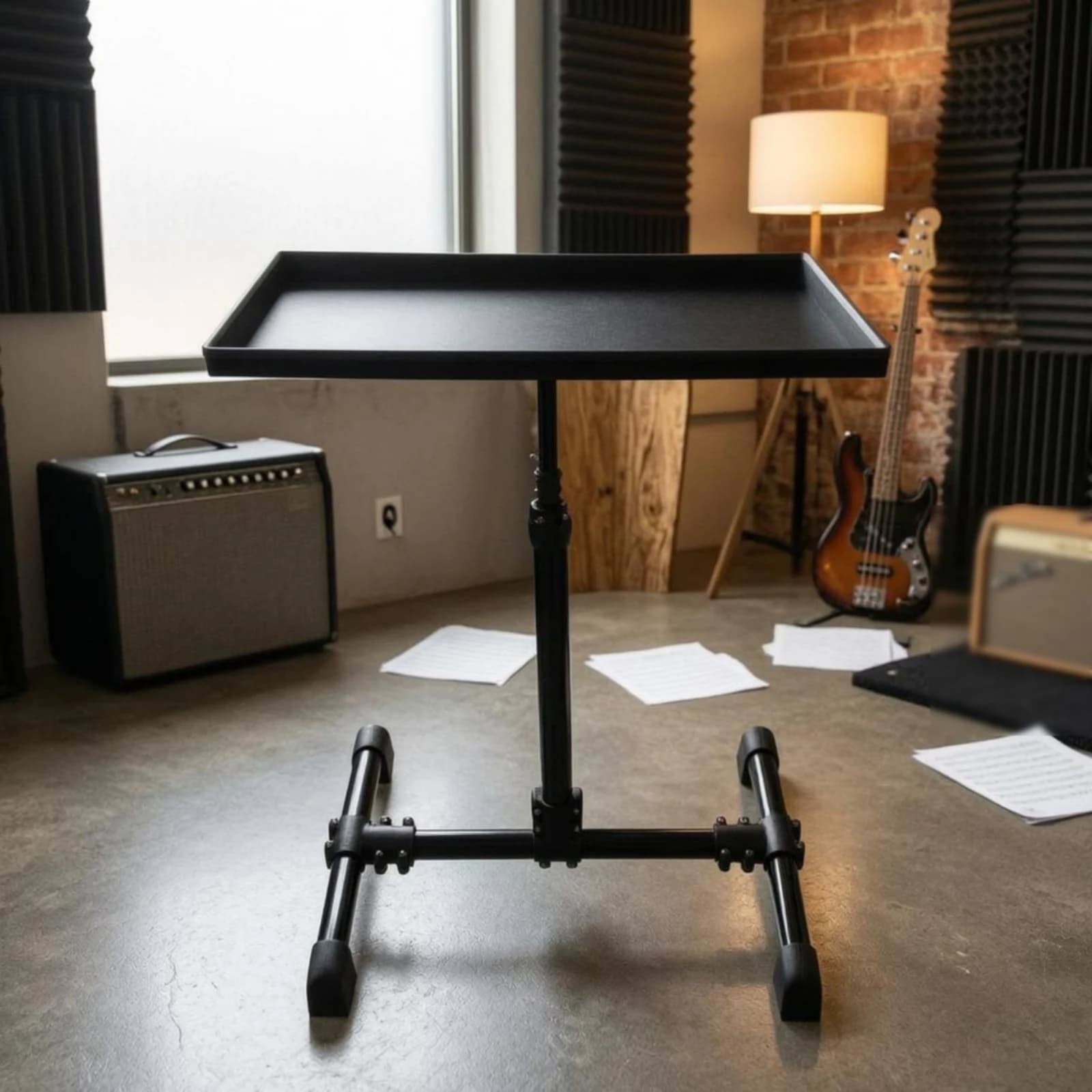 Drum Percussion Tray Dark Surface Tripod Percussion Tray