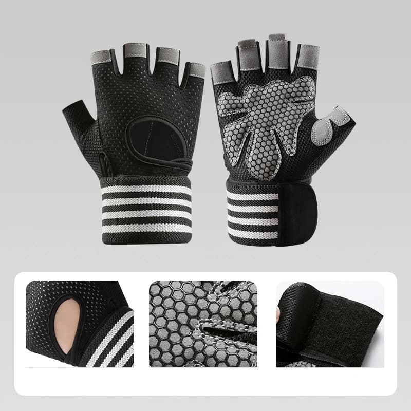 Fitness Gloves for Men and Women, Breathable, Anti-slip, with Dust Support, Urti Absorption, Gym and Cycling