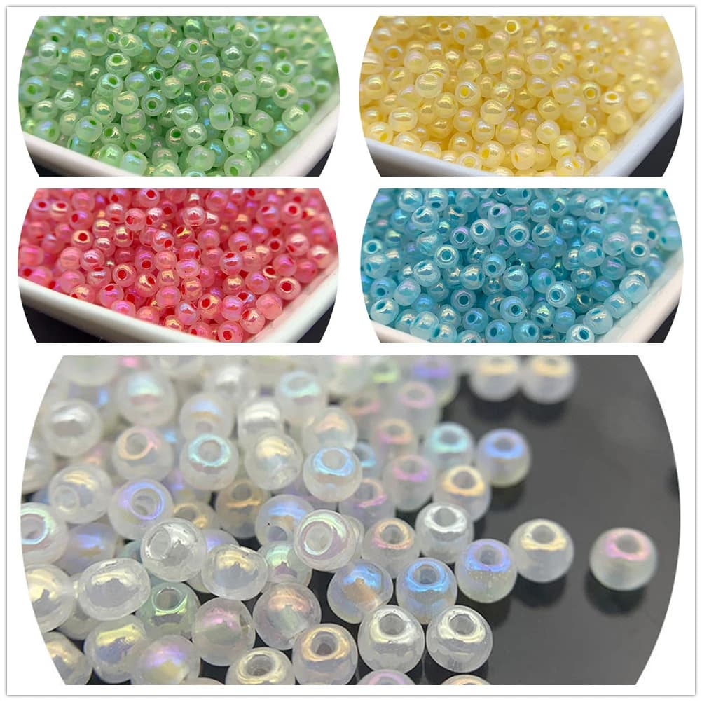 2/3/4 nuvole e perle di vetro nebulizzato lucido ceco tondo distanziatore Bugle seed bead per gioielli che fanno collana braccialetto accessori fai da te