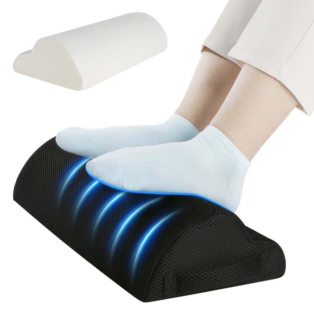 Poggiapiedi da ufficio in memory foam sotto il poggiapiedi da scrivania Cuscino per l'elevation delle gambe per il supporto comfort dell'home office da gioco