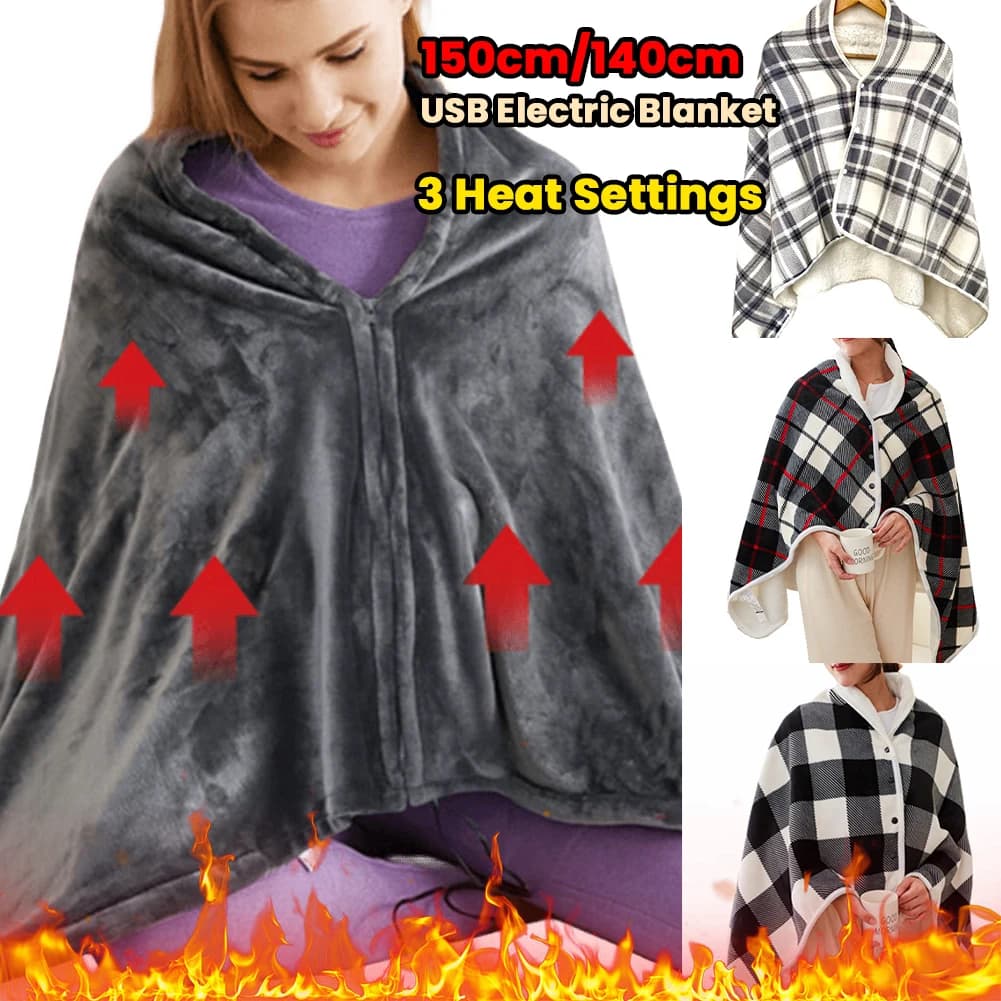 Coperta elettrica 3 impostazioni di calore Scialle caldo elettrico indossabile Protezione morbida dal freddo multifunzionale Scaldamuscoli per la schiena dell'home office