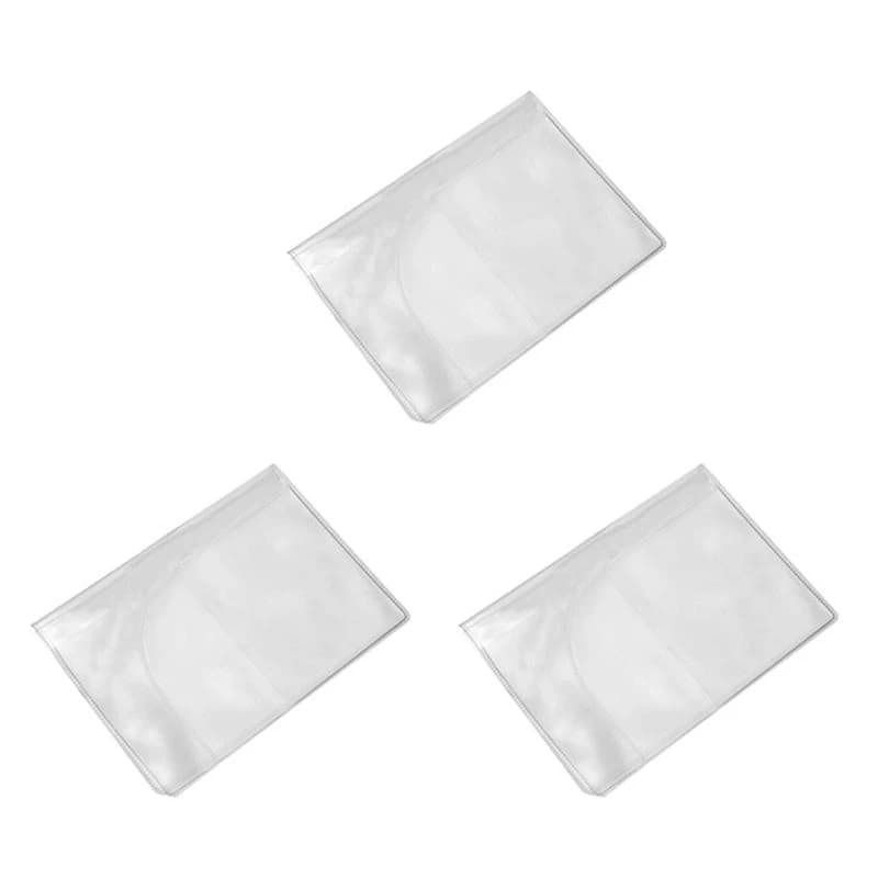 TEXU 6 X Fashion Transparent Passport Holder Cover Case Travel Wallet Protector Folder