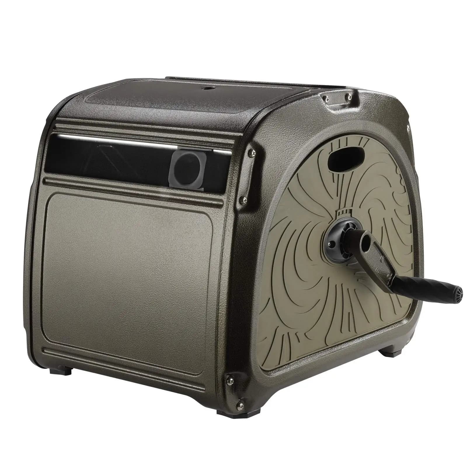 Giraffe Tools SW5 metal winding box, with flexible hose 150 feet 5/8", garden hose for heavy duty, handle