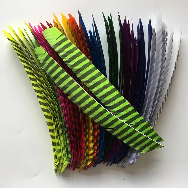 ONTFIHS Left Wing Full Length Arrow Feathers 18–25cm Real Turkey Feather Fletching - 50PCS