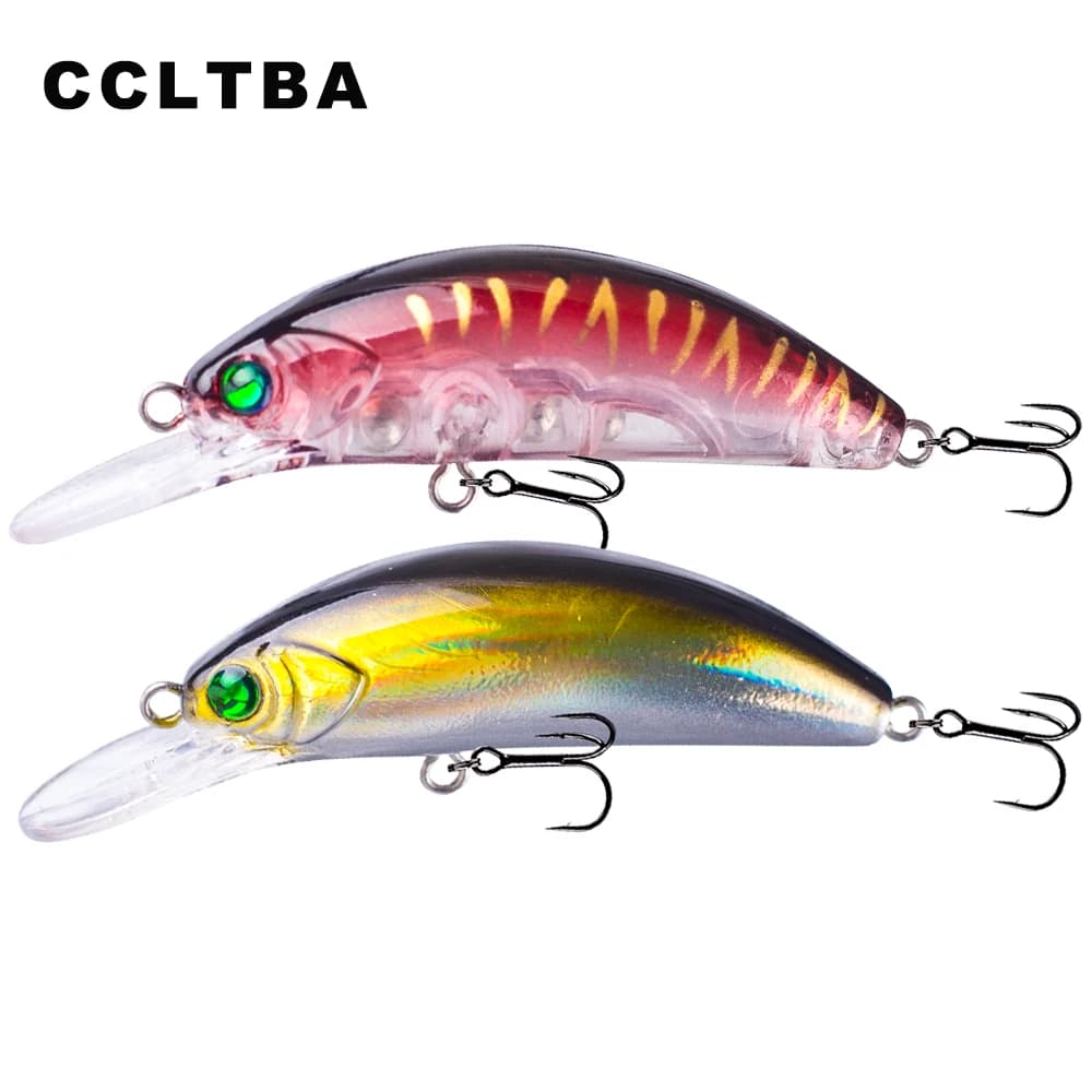 CCLTBA Small Minnow Hard Baits 6.3cm 4.6g Floating Wobblers Laser Fishing Lures Bass Crankbait Artificial Lure Long Cast Tackle