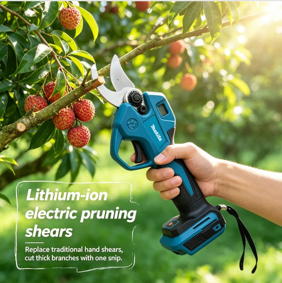 Makita 18V Brushless Cordless Electric Scissors: Multifunctional Pruning Shears for Fruit Tree Branch Cutting (Bare Tool)
