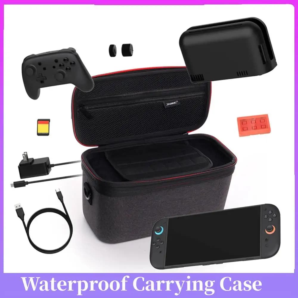 Custodia rigida in EVA per Switch 2, borsa portaoggetti portatile, borsa organizer grande per accessori Switch 2