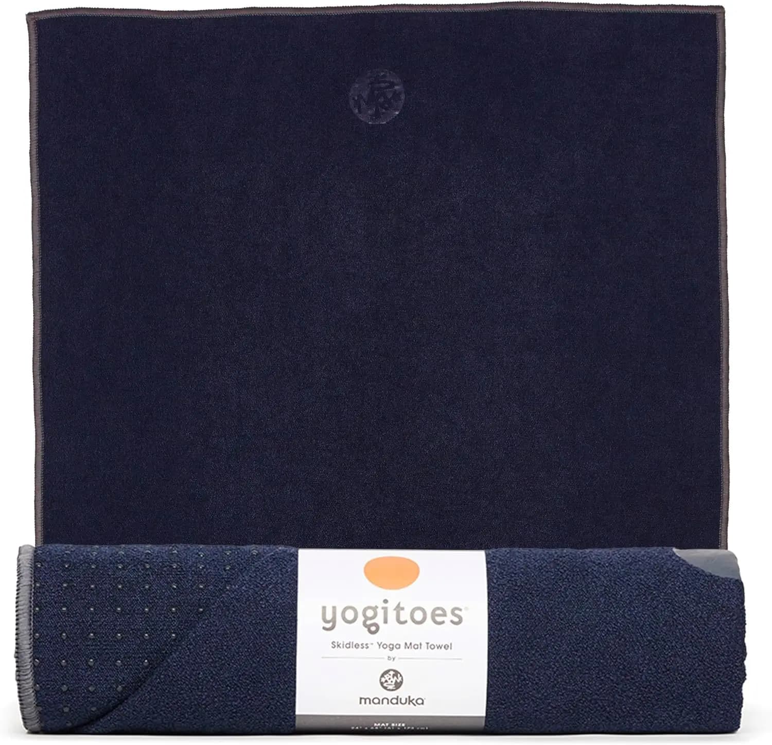 Telo Antiscivolo per Tappetino Yoga - Microfibra Leggera e ad Asciugatura Rapida per Hot Yoga, Vinyasa, Power, 180 x 60 cm, Midnight