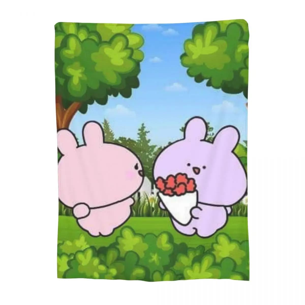 Asamimichaan Cute Asamimi Blanket Sofa Bedroom Bed Home Office Nap Blanket Car Travel Picnic Blankets Gift