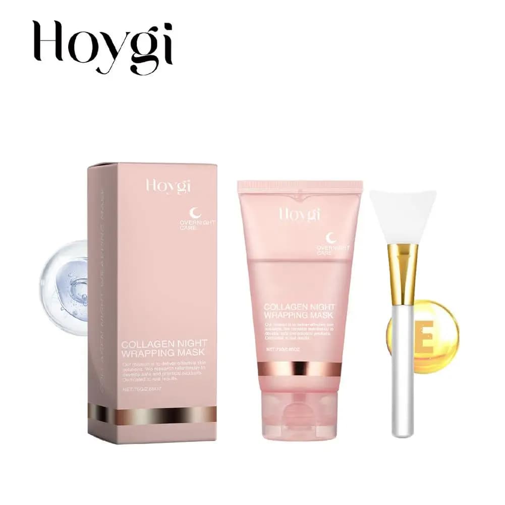 Deep collagen mask, anti-wrinkle peel mask, face lifting treatment, bio-pack night for woman, moisturizing for skin at night.
