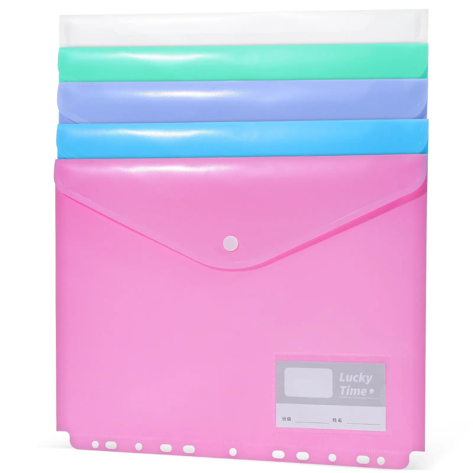 10 divisori in plastica per documenti, buste per agenda, inserti per buste, forniture per ufficio, organizer per cartelle