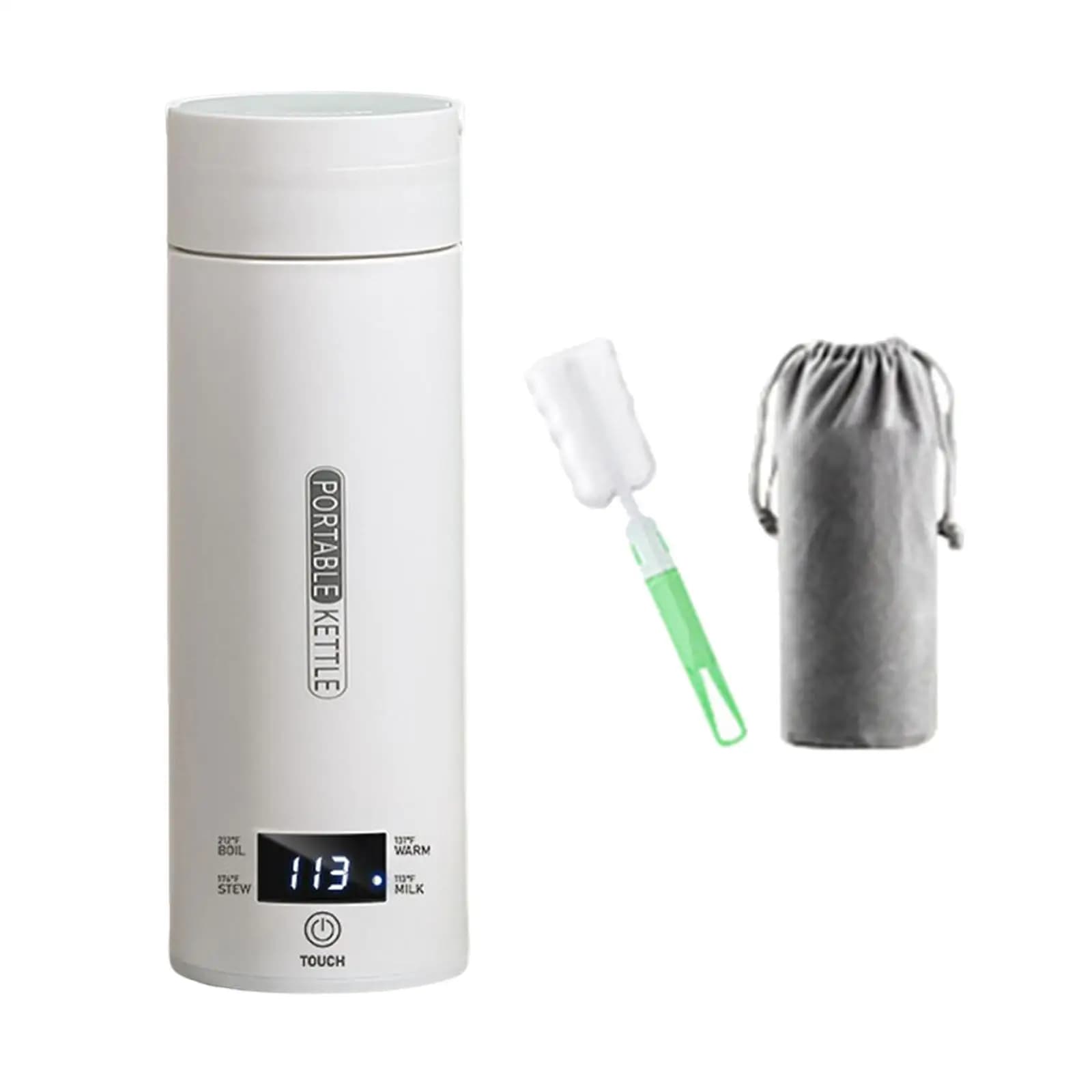 Bollitore Elettrico Intelligente con Controllo della Temperatura, Bottiglia Termica da Viaggio, Tazza Isolata Sottovuoto Leggera da 500ml per Veicoli