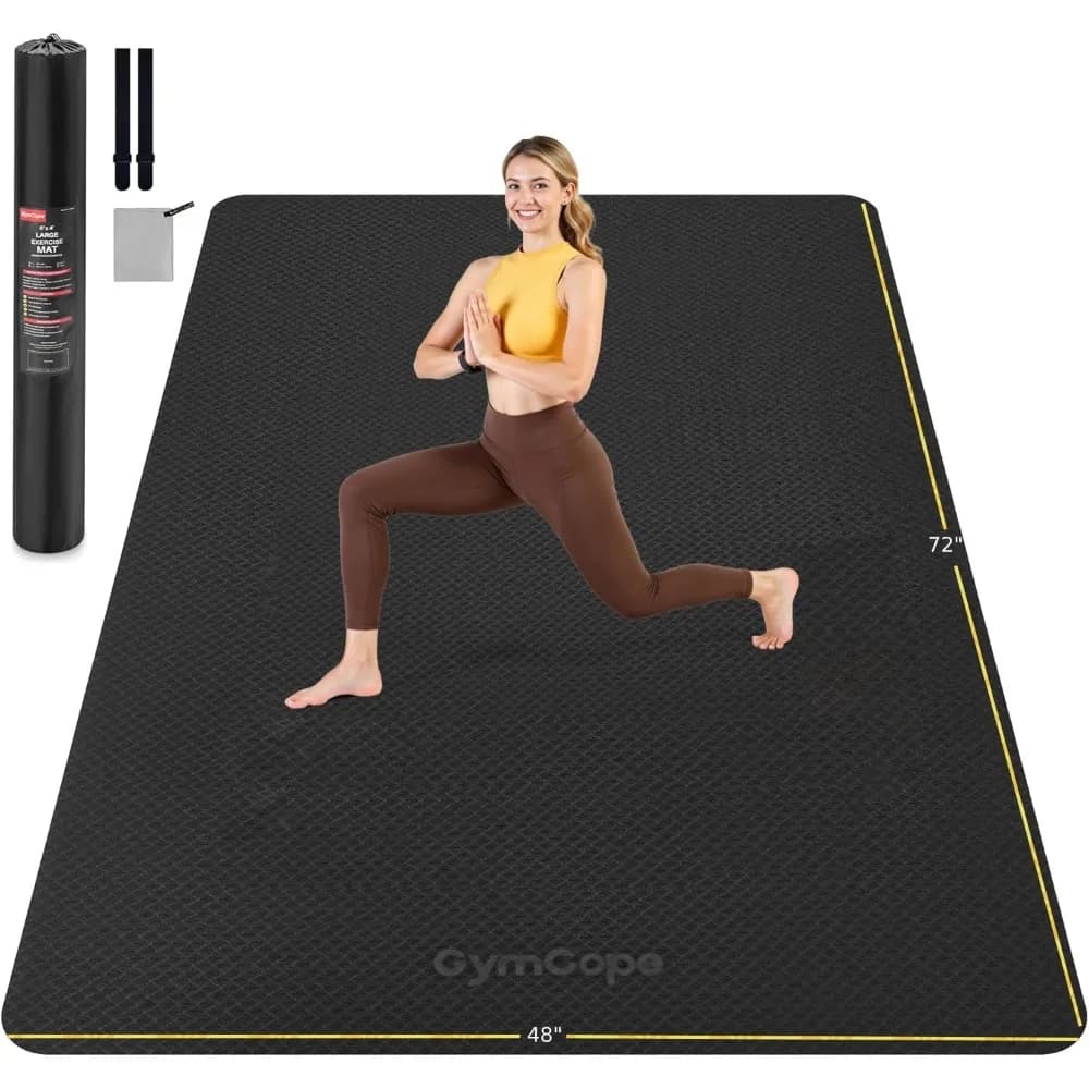 Extra Wide Thick Yoga Mat for Home Pilates Stretching Meditation