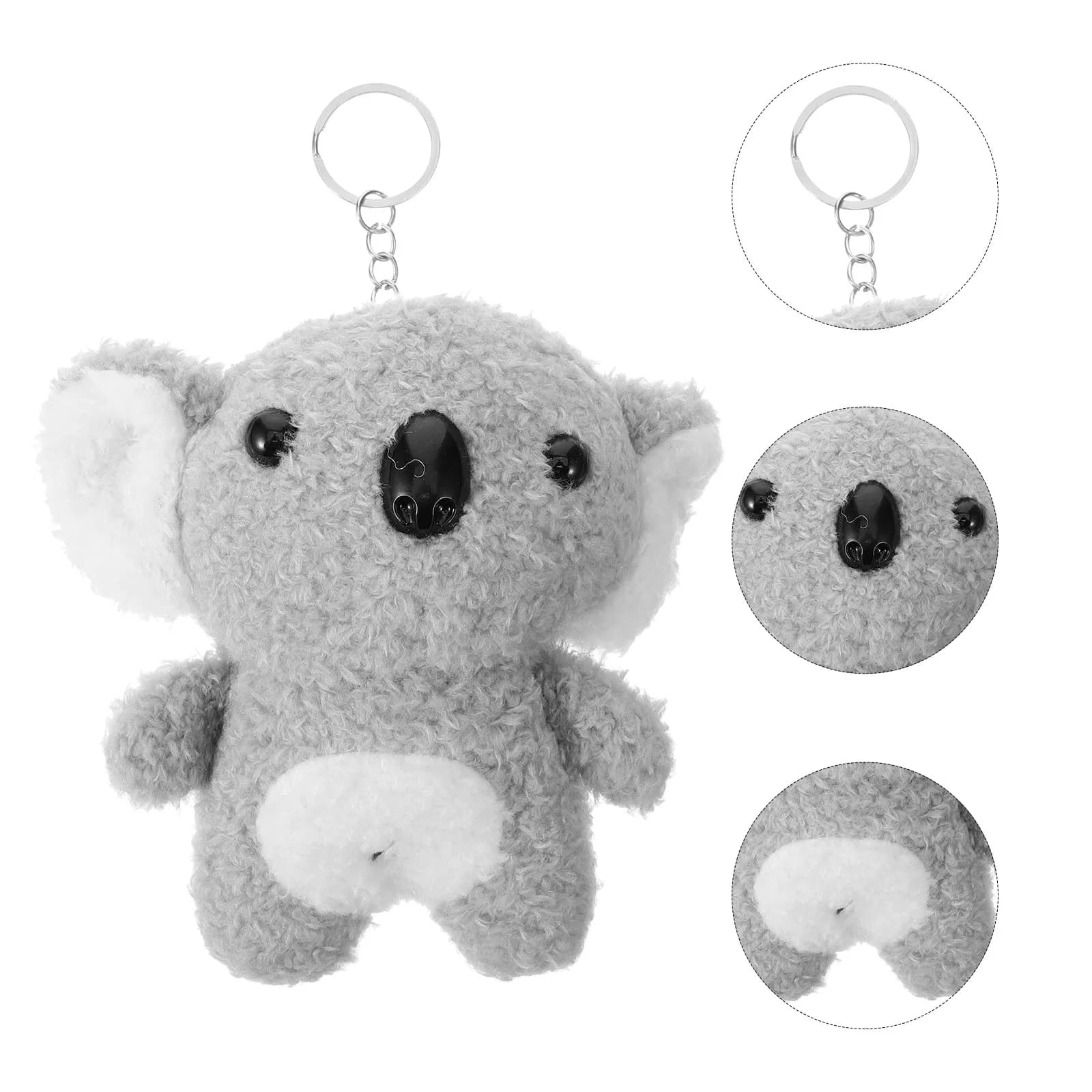 Portachiavi Koala Morbido e Carino, Piccolo Ciondolo per Zaino, Anello Portachiavi, Organizzatore a Forma di Animale Cartone Animato, Gadget per Feste per Bambini, Portachiavi