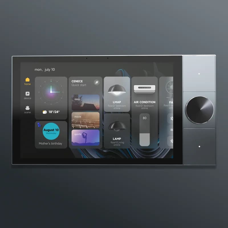 10 Inches Smart Home Touch Screen Control Panel s10 Audio Android Wifi Alexa Wall Amplifier With Tuya And Zigbee