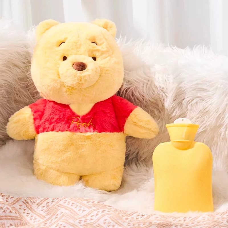 Disney Winnie The Pooh Lotso Stitch Simpatico Pupazzo di Peluche, Bottiglia d'Acqua Calda, Scaldamani, Giocattolo da Collezione, Regalo di Natale, Modello Kawaii
