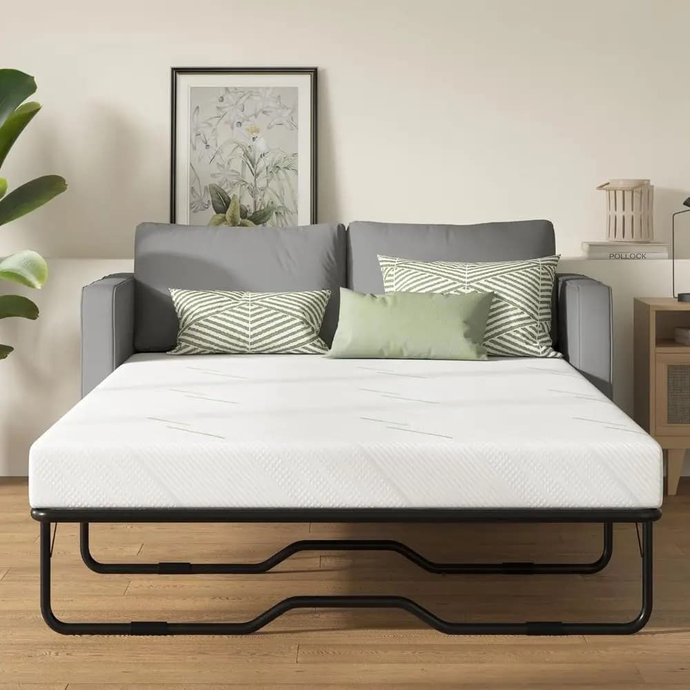 Materasso in memory foam gel da 4 pollici con rivestimento rimovibile e lavabile, ideale per divani letto, letti estraibili, camere per gli ospiti, camper e barche
