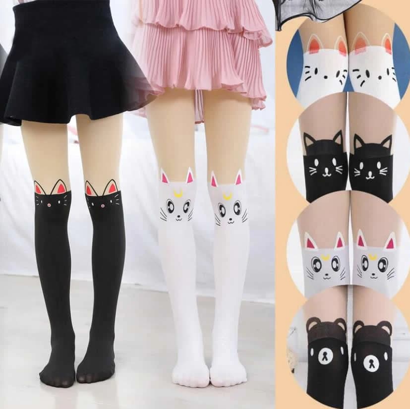 Principessa Ragazze Bambino Falso Alta Stampato Cotone Collant Animale Del Fumetto Velluto Opaco Kawaii Calzamaglia Carino Bambino Bambini Leggings
