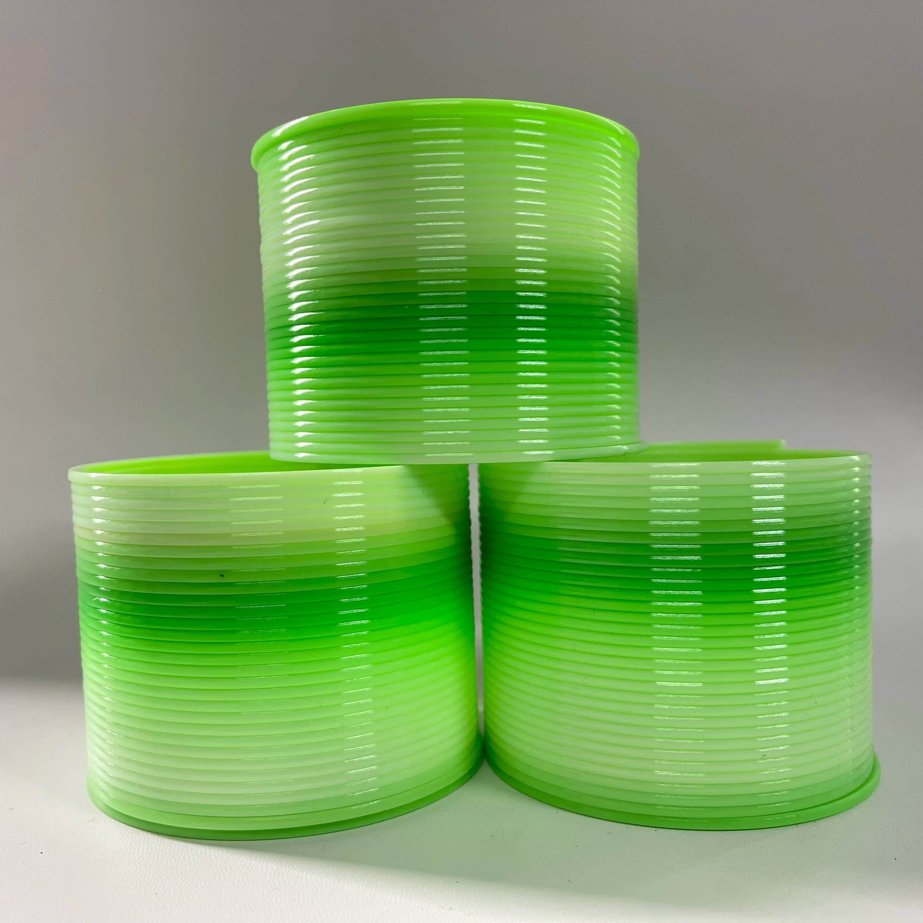 1/2/3 Pezzi Giocattolo a Spirale Verde Sfumato Arcobaleno, Giocattolo Antistress per Bambini