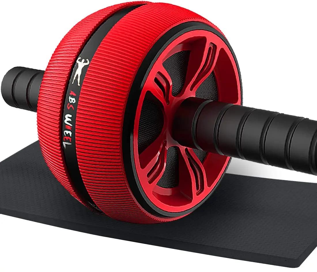 Wheel for abs with double sliding wheels, extra thick mat for abs knees