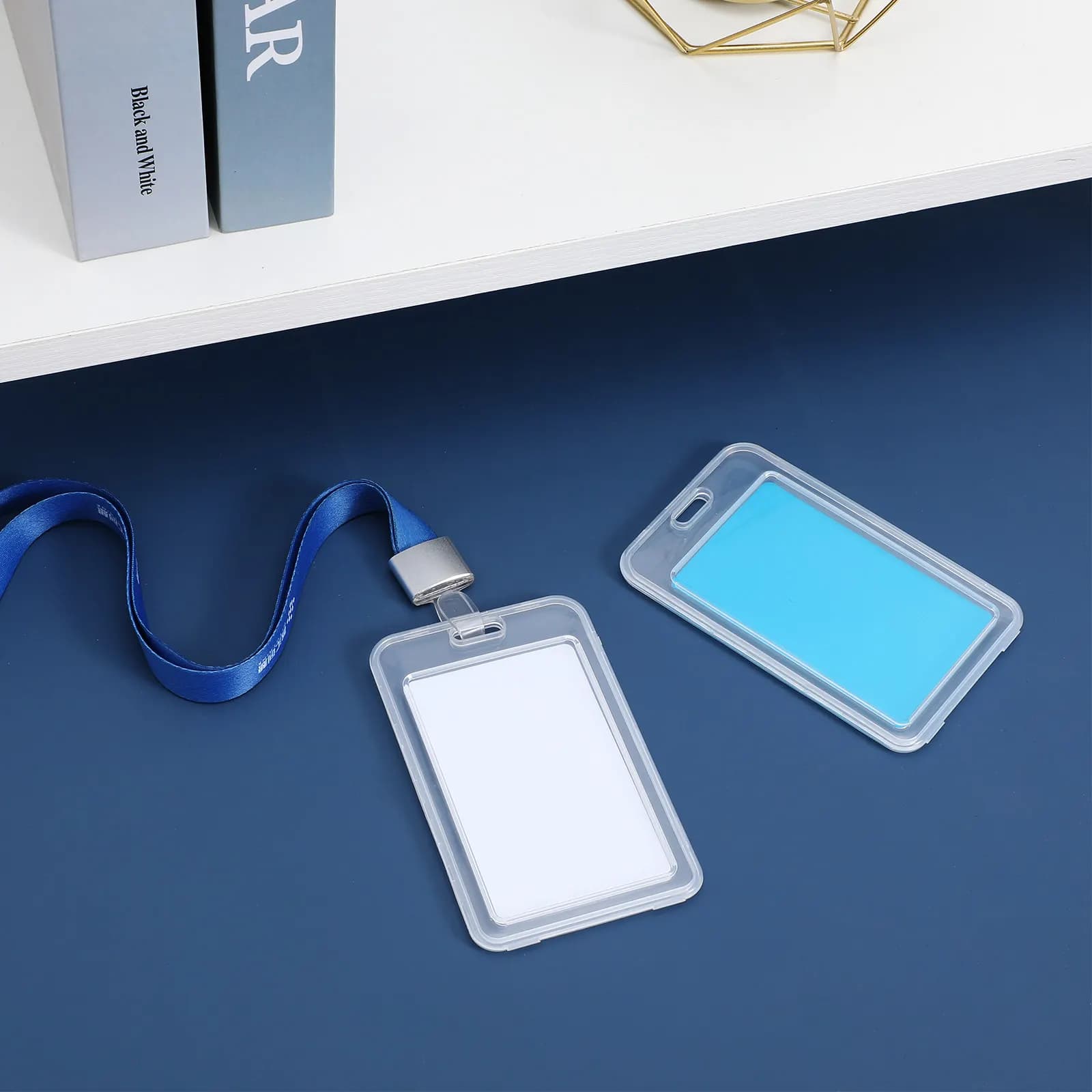 Porta carte in plastica trasparente satinata da 20 pezzi, porta badge identificativo multiuso, porta passaporto sicuro per il trasporto quotidiano e per il lavoro