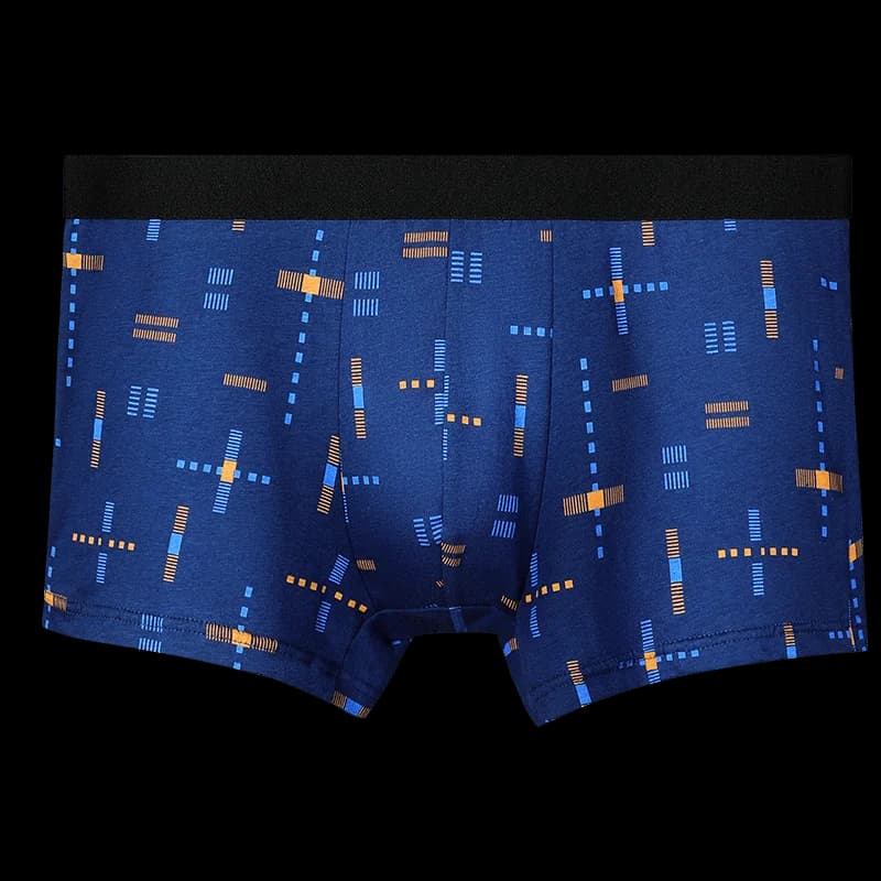 5pc Men's underwear Men's cotton antibacterial boxers Breathable printed summer thin plus size short shorts cotton boxers