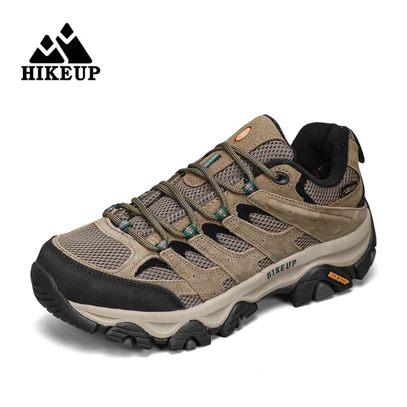 HIKEUP Scarpe da trekking da uomo Designer Arrampicata Trekking Sneakers da uomo in pelle Sport all'aria aperta Scarpe da lavoro da uomo Scarpe da corsa