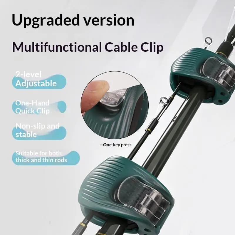 4Pcs Fishing Rod Holder Fixer Clip Fishing Pole Holder Compact Design Fishing Rod Fixer Fishing Rod Holder