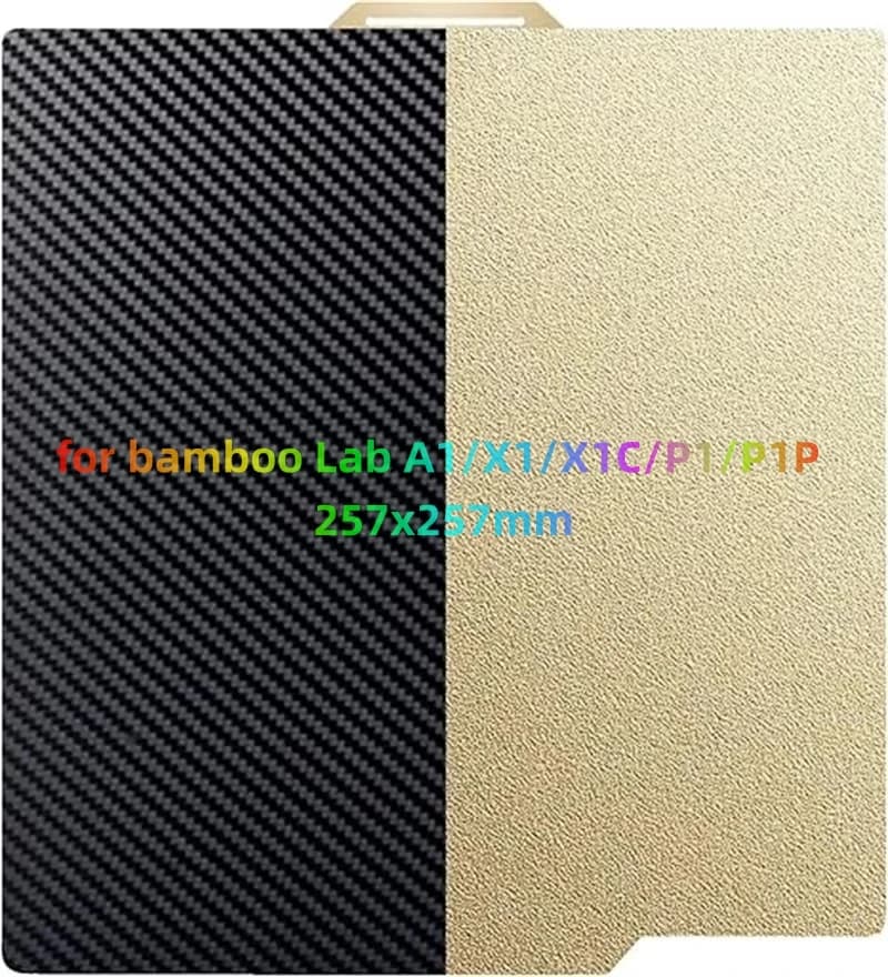 3D Printing Build Plate Double-sided smoothf of H1 suitable for bamboo Lab A1/X1/X1C/P1/P1P 257x257mm of 3D printer Construct