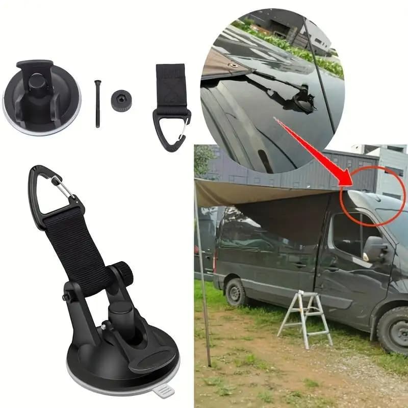 4 pezzi ventose per tende per auto tende da campeggio all'aperto ventose ancore ganci di fissaggio fibbia laterale rotonda/triangolare ancore per tende da sole