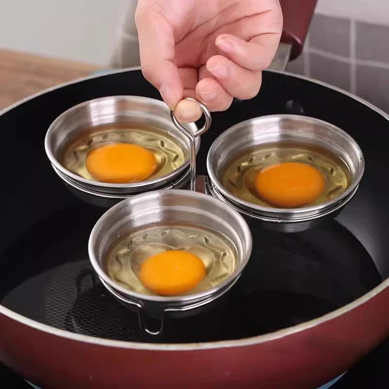 Stainless Steel Egg Brackets Bracconiere Egg Print Egg Steam Steam Mould Hooehold Creative Cooking Cooking Gadget
