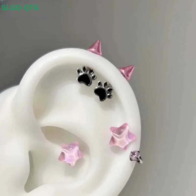 Pine earrings with cat's leg and devil design, gothic style, for men and women, jewel accessories Y2K - Unmissable offer!