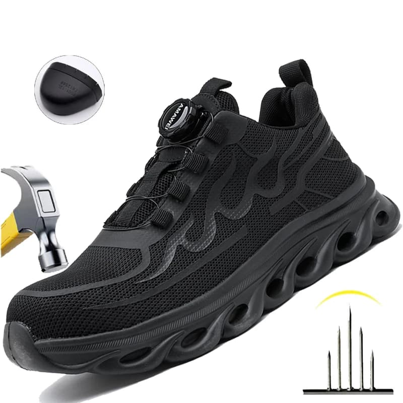 Scarpe antinfortunistiche da uomo per lavoro Suola antiforatura ammortizzante Scarpe da ginnastica da trekking all'aperto traspiranti Scarpe antinfortunistiche leggere