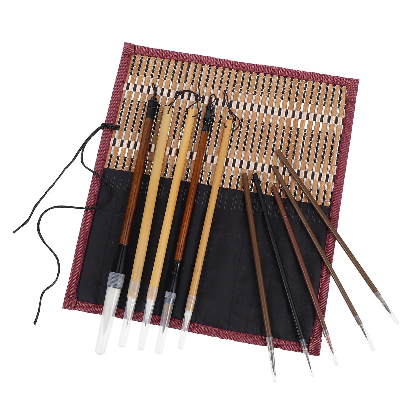 10Pcs Brush Calligraphy and Painting Set Chinese Writing Brushes for Beginners Smooth Ink Flow Precision Detailing Art Craft