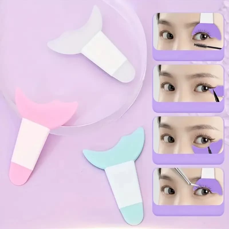 1 piece of protection for the makeup of silicone eyes, reusable mascara and protection for shadows, tool for the application of the eyeliner, protective pads for multipurpose eyelashes, Q