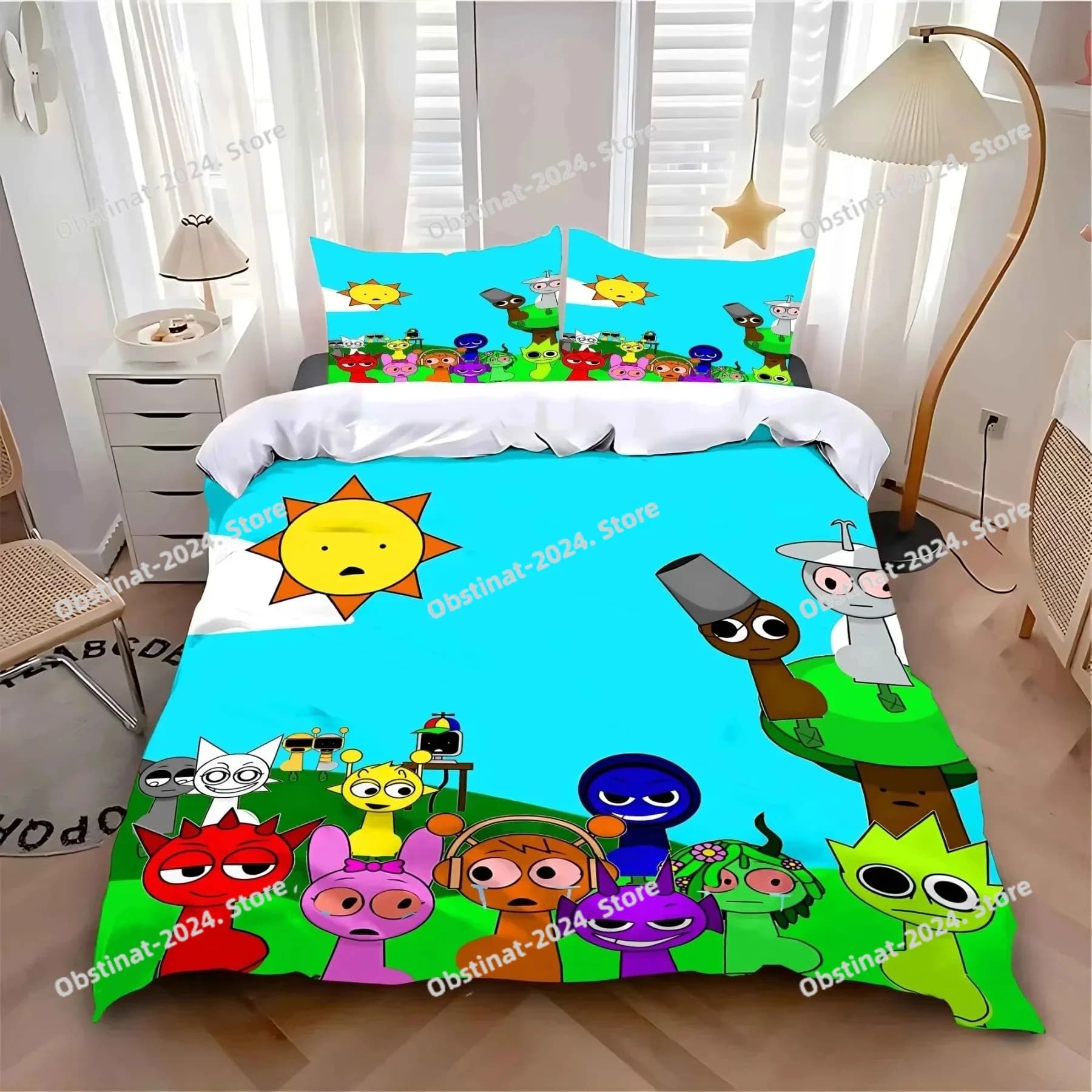 S-Sprunkis Copripiumino Federa Set biancheria da letto Decorazione camera da letto per bambini adulti Regalo singolo doppio di grandi dimensioni