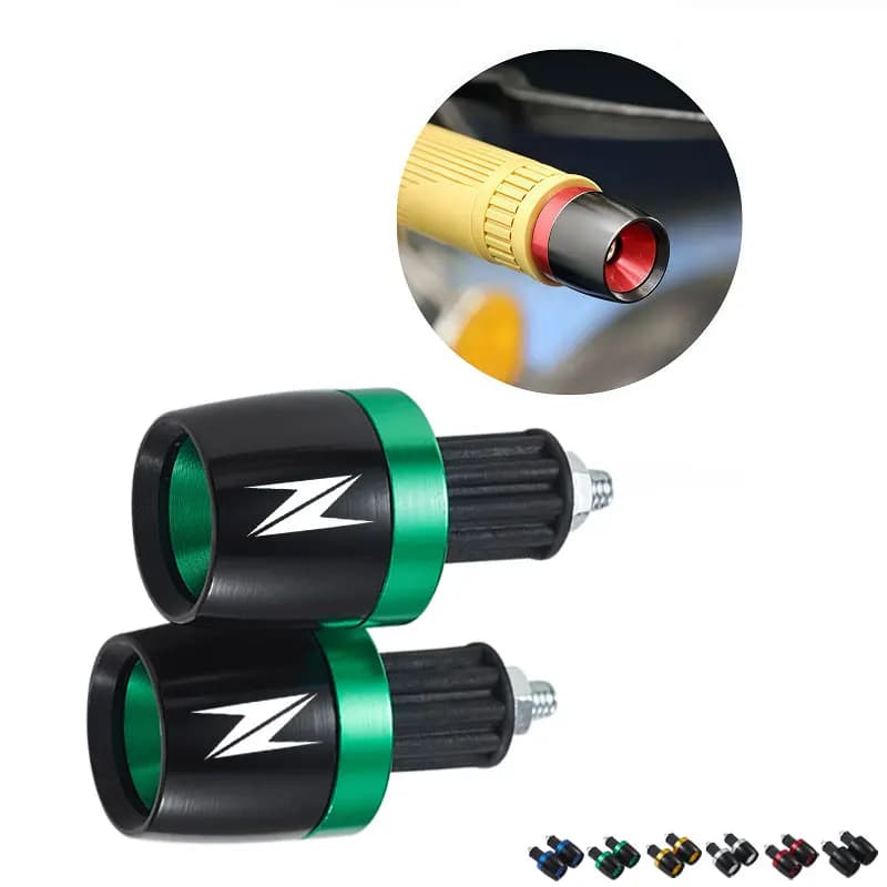 2PCS Motorcycle Handlebar Grips Ends Handle Bar Cap End Plug For Kawasaki Z900 Z650 Z750 Z800 Z1000 Z1000SX Z250 Z300 Z400