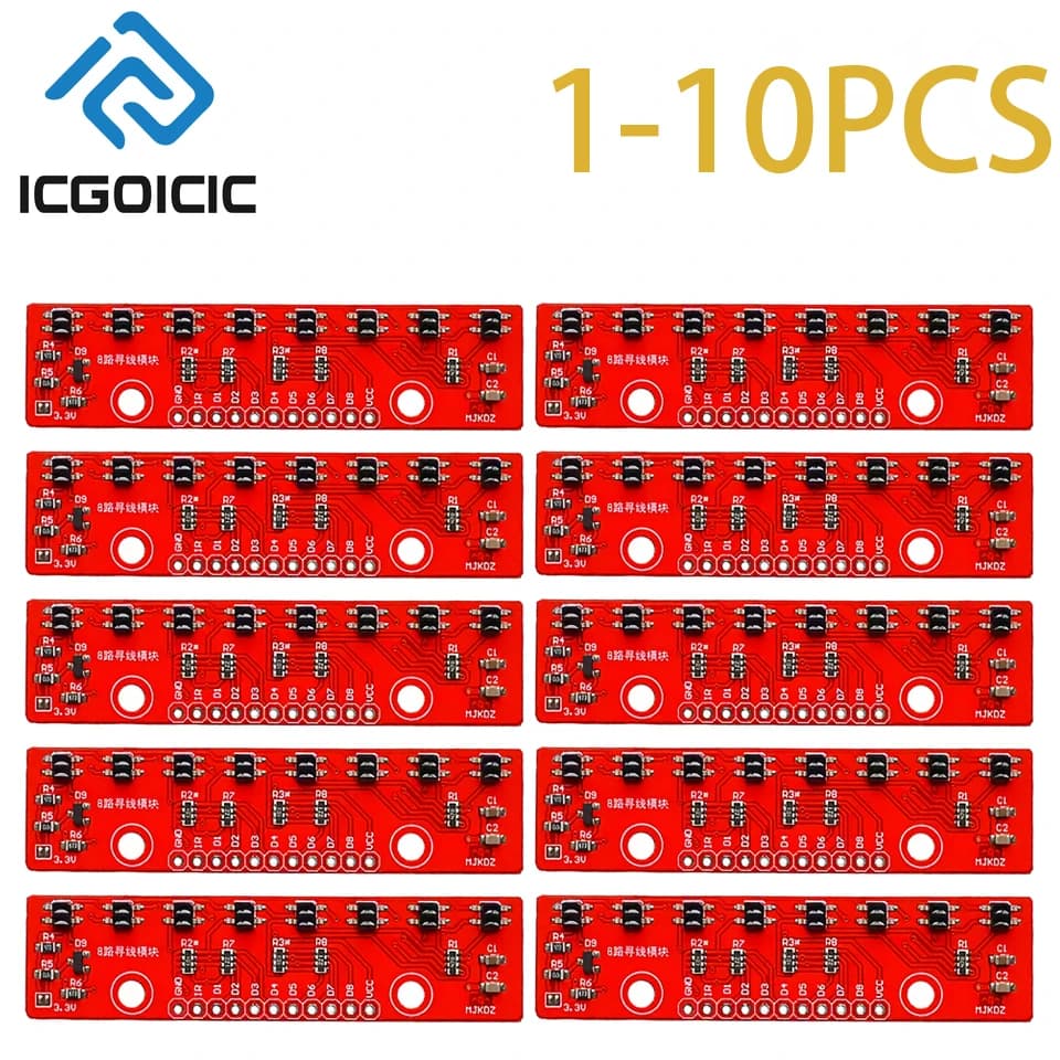 1-10-piece 8-channel infrared line tracking sensor module - Digital output for DIY Robot Arduino Smart Car