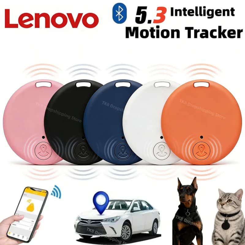 Lenovo Bluetooth 5.3 GPS Smart Tracker Air Tag Pet Anti-Lost Device elderly Kids Wallet Tracking For IOS Android Locator 2026